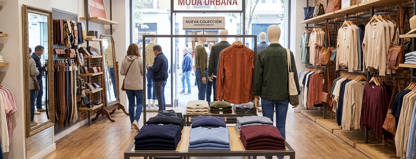Interior de la tienda MODA URBANA